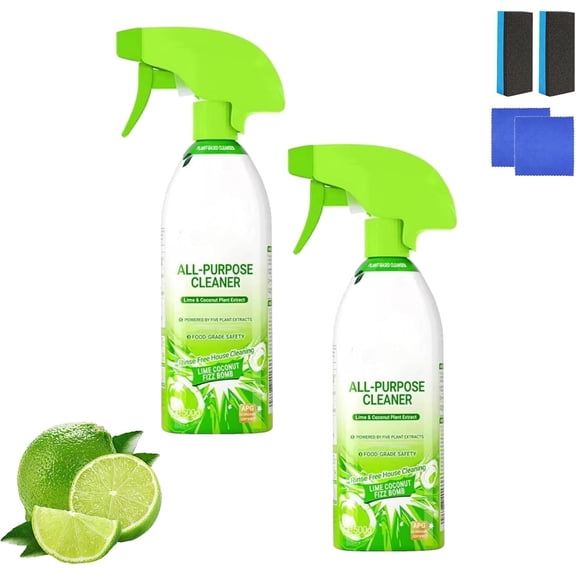 Cleanways All Purpose Cleaner, 500ml Multipurpose Cleaner for House Cleaning Supplies, Plant-Based Power Cleaner Liquid Spray for Kitchen, Bathroom, Quick-Easy Stain Removal (2pcs)
