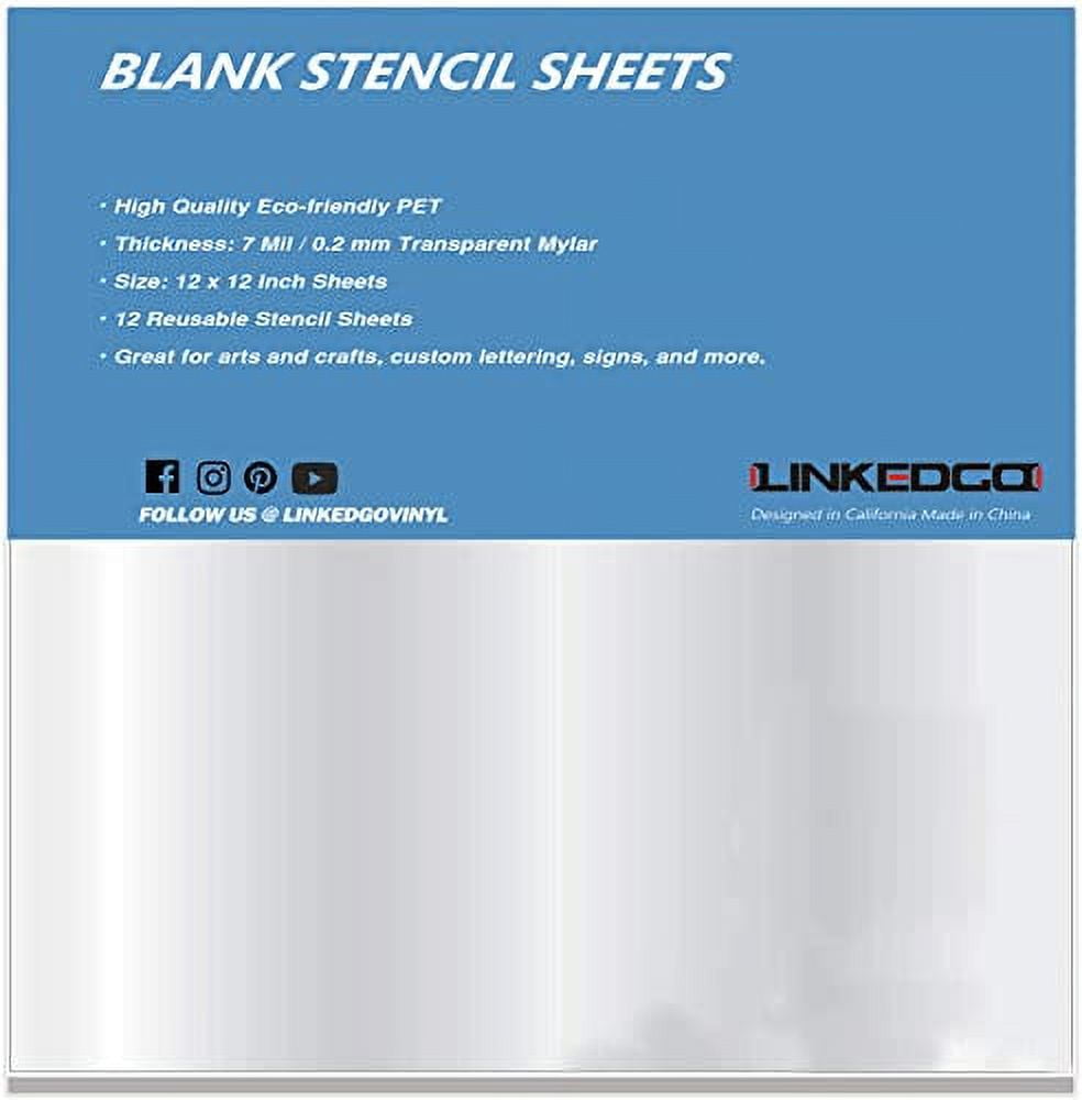 Clear .007 Craft Plastic Sheets for Crafts 12 Pack Reusable 12â€x12â