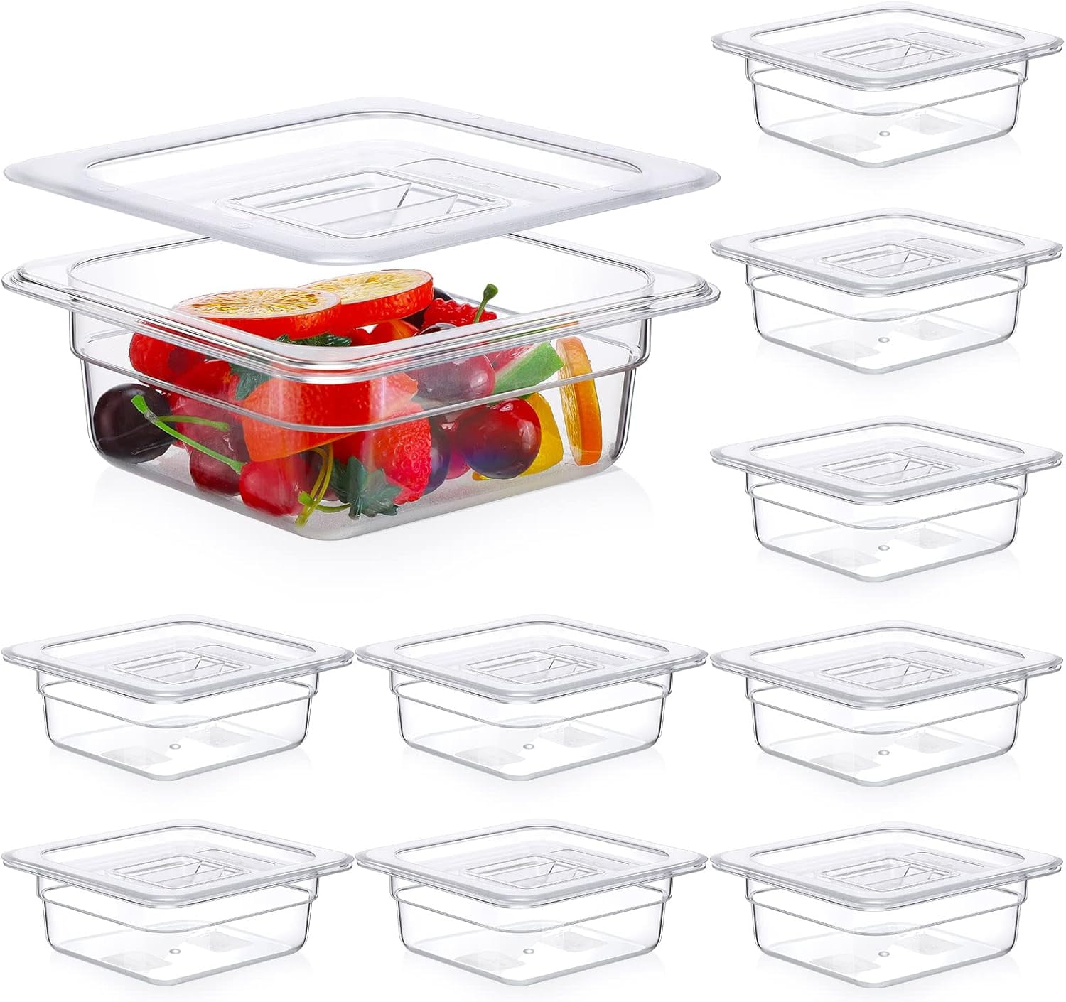 Clear 1 6 Size Food Pan Restaurant Containers With Lids Square Cambro clear-1-6-size-food-pan-restaurant-containers-with-lids-square-cambro