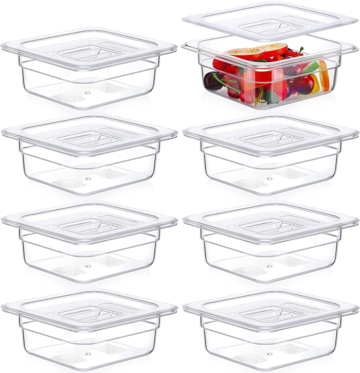 Clear 1 6 Size Food Pan Restaurant Containers With Lids Square Cambro clear-1-6-size-food-pan-restaurant-containers-with-lids-square-cambro