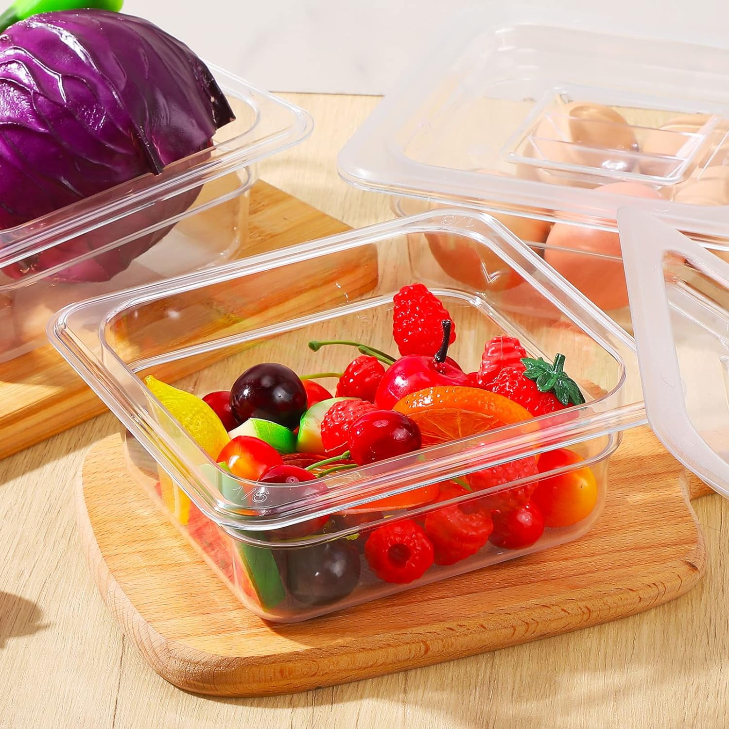 Clear 1 6 Size Food Pan Restaurant Containers With Lids Square Cambro clear-1-6-size-food-pan-restaurant-containers-with-lids-square-cambro