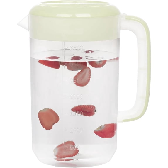 Clear 1 Gallon Pitcher with Lid Large Plastic Ice Tea Jug for Fridge ...