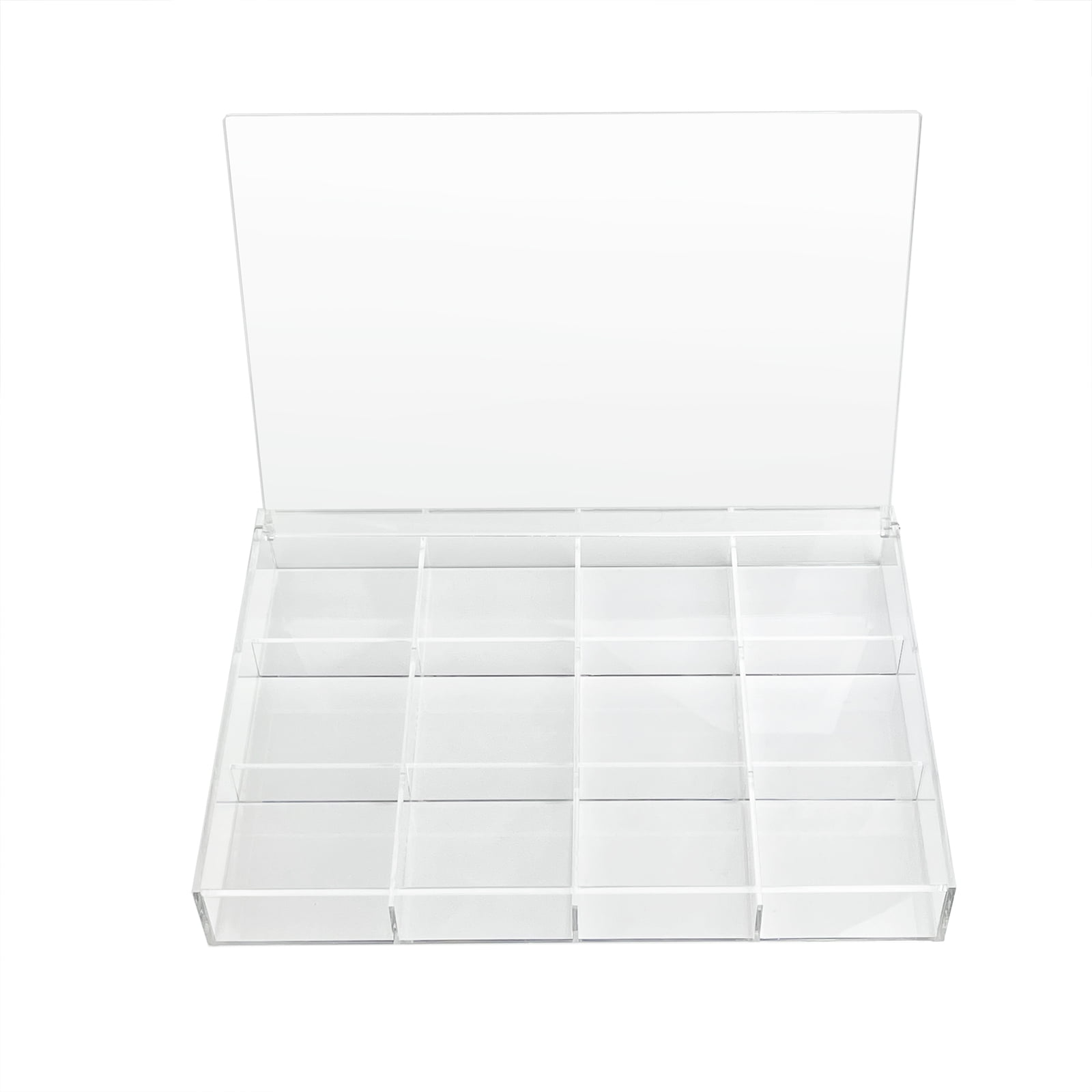 Clear 12-Compartment Divided Tray with Lid for Craft Storage by Bead Landing – 13.6" Tray for Organizing Beads - Jewelry Findings & Small Craft Supplies - 6 Pack