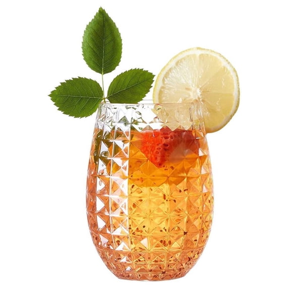 Clear 12oz Pineapple-Shaped Plastic Tumbler – Shatterproof Reusable Cup for Pool, Beach or Spring Parties (Clear, 1pc, Plastic)