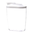 thumbnail image 1 of Clear 1500ml Plastic Food Storage Container with White Lid, Pantry Canister for Cereal Rice and Pasta, 1 of 6