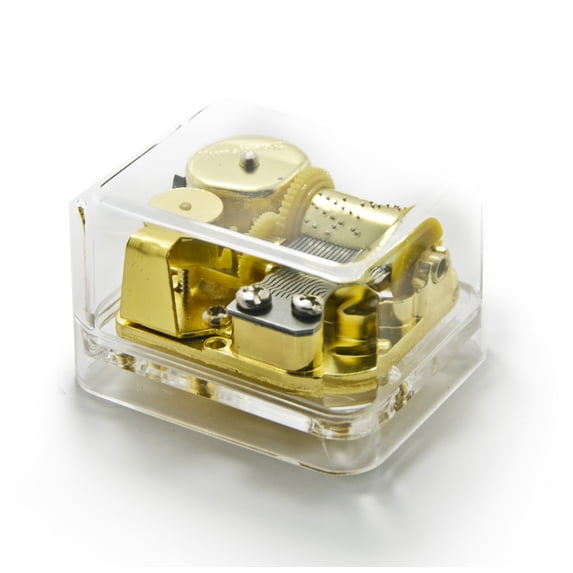 Clear 18 Note Acrylic Box Musical Paperweight - Canon in D(Pachelbel)