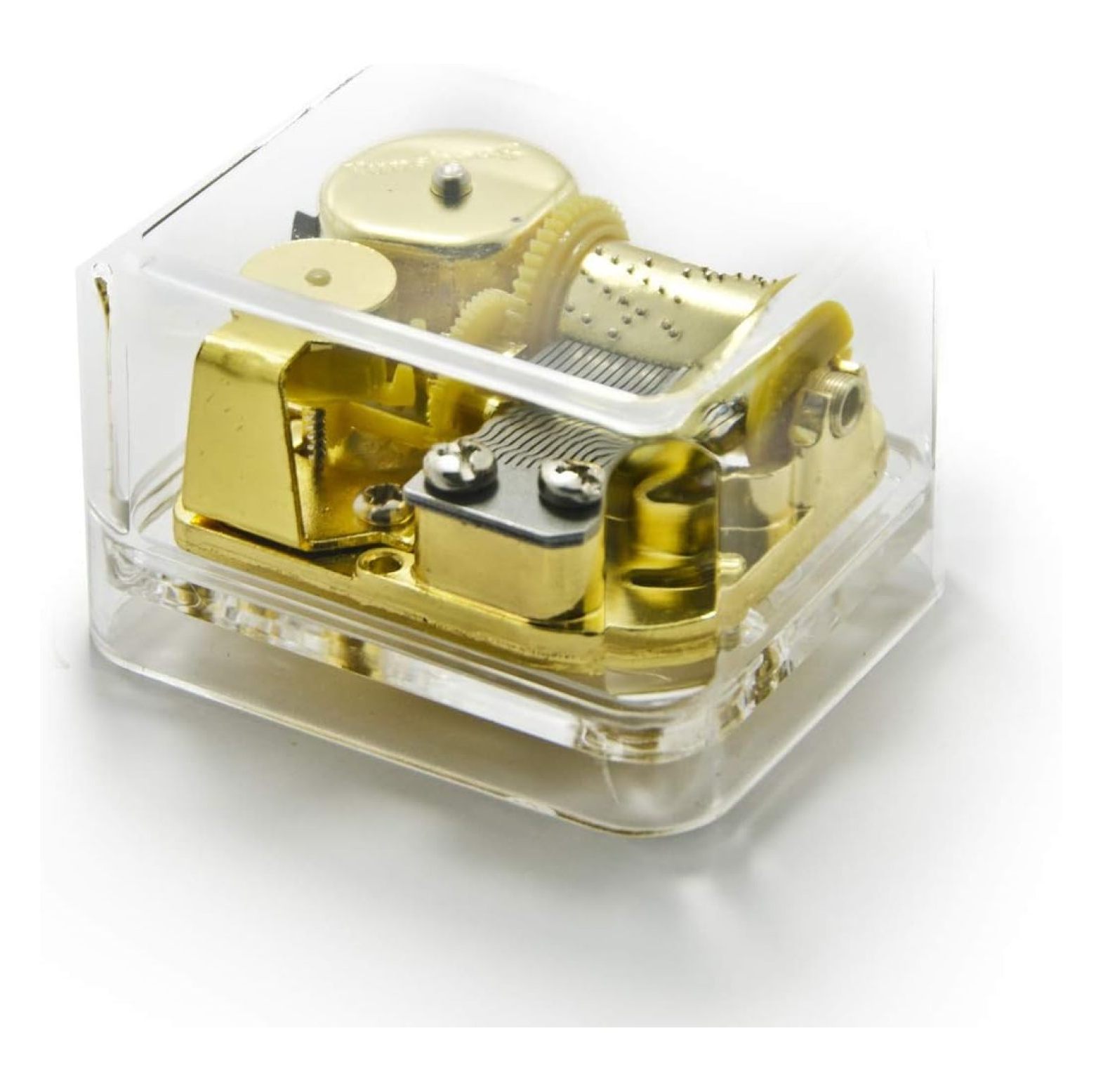 Clear 18 Note Box Musical Paperweight Many Songs to Choose