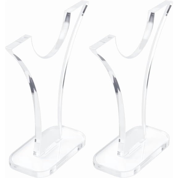 Clear 2 Sets Acrylic Display Stand Clear Base Collection Display Stands Assembled Lightsaber Stands Blade Scabbard Display Table Supports for Collection Exhibit