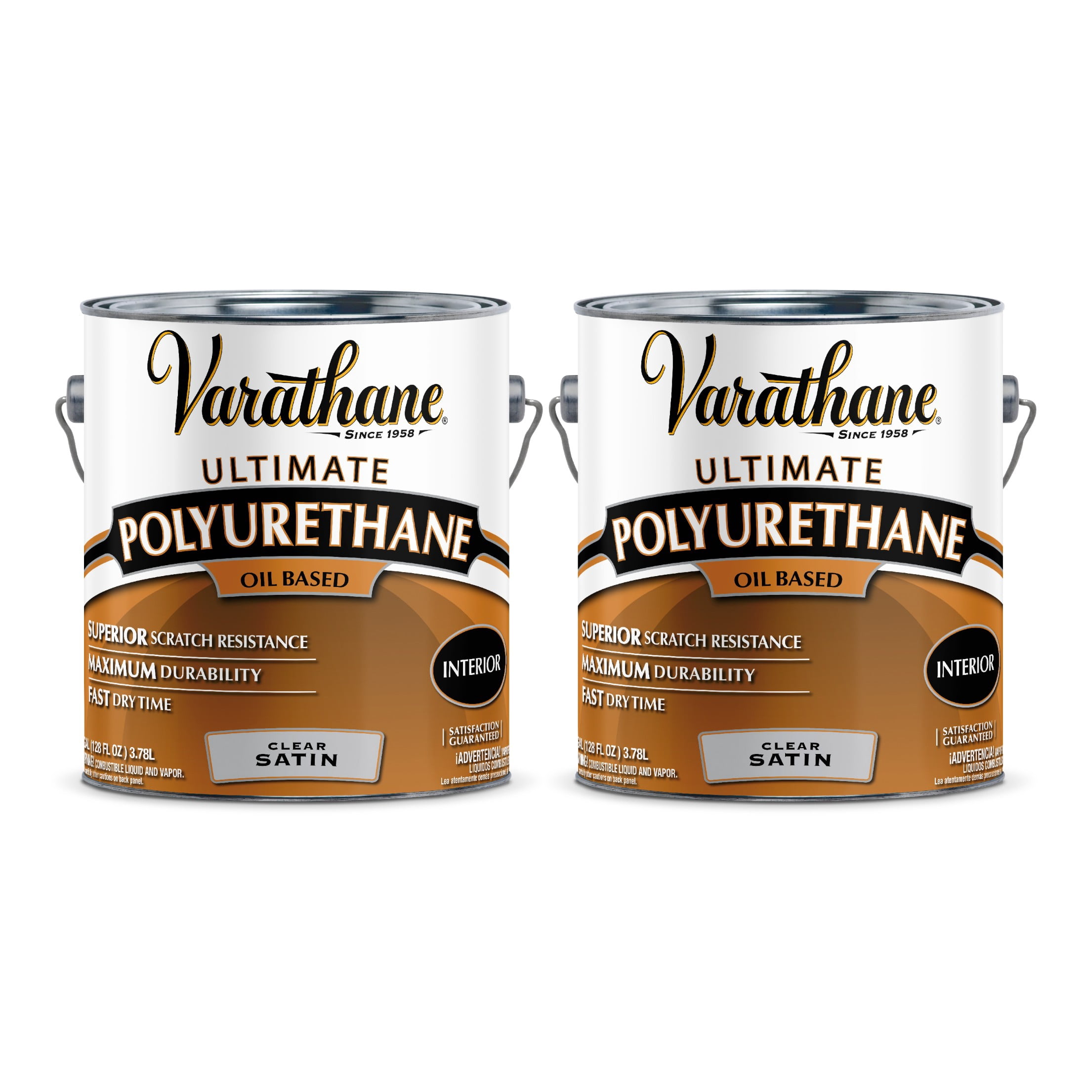 2 Pack, Clear, 275 VOC, Varathane Ultimate Satin Polyurethane Oil-Based-242176, Gallon