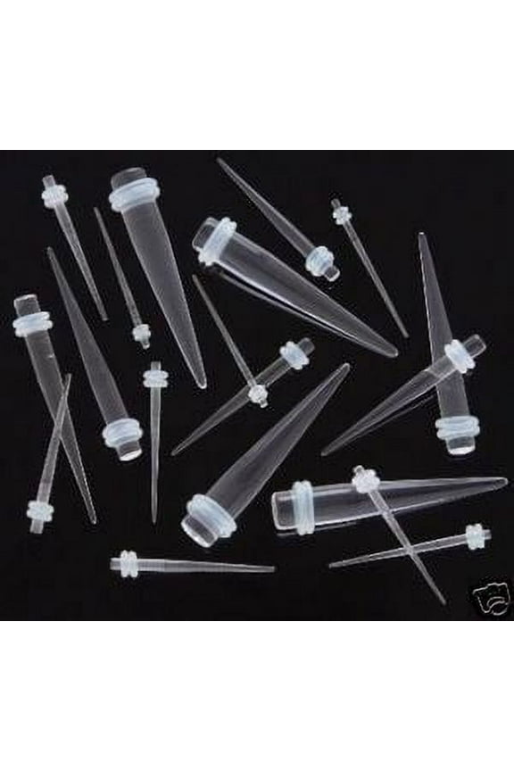 Clear 2g Tapers Expanders EAR STRETCH plugs 3.2mm PAIR