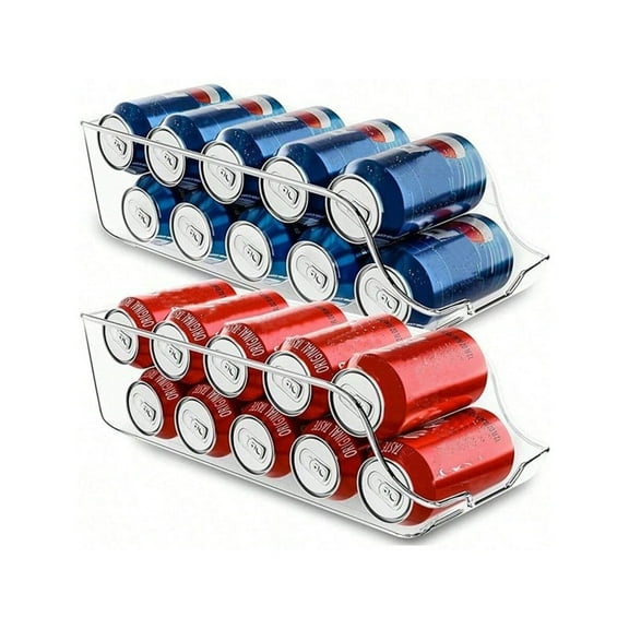 Clear 2pcs/1pc Kitchen Food Storage Jars - Soda Can Storage & Organization Containers for Pantry, Fridge, And Freezer - Holds Food And Soup Cans