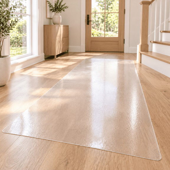 Clear 3'x10' Vinyl Carpet Protector Runner for Hallways and High-Traffic Areas