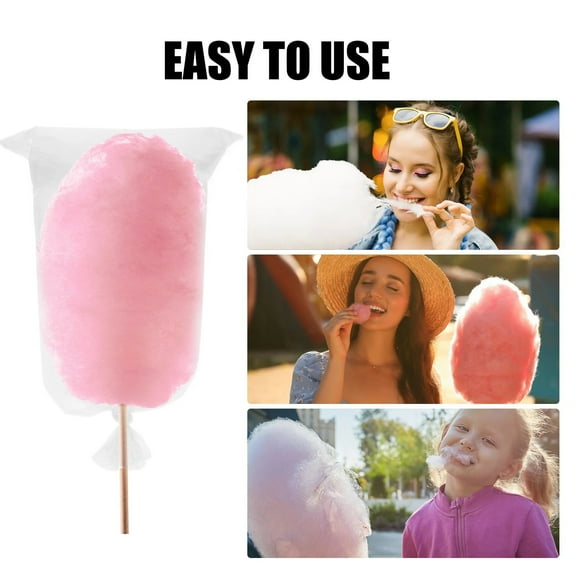 Clear 30X60Cm Transparent Marshmallow Packaging Bags - Soft Plastic Fancy Bags for Halloween Carnivals Party, 100Pcs Bulk