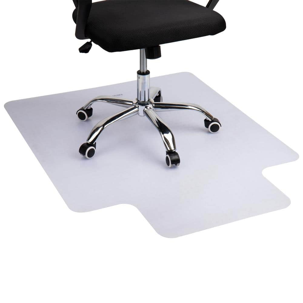 Clear 35.5 in. W x 47.5 in. L PVC Office Chair Mat for Carpet Under