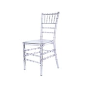 Clear 36-inch tall Acrylic Transparent Resin Party Event CHIAVARI CHAIRS - Crystal Ice