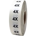 thumbnail image 1 of Clear 4X Clothing Size Strip Stickers | 0.75" x 4" Inches | 200 Pack, 1 of 1