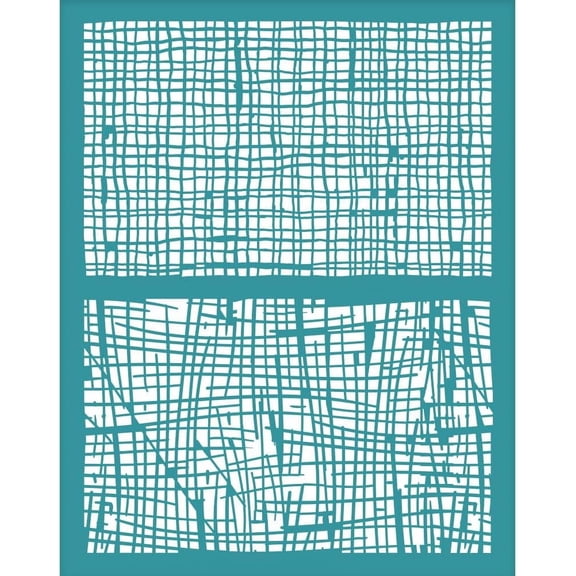 Clear 4x5 Inch Plaid Pattern Clay Stencils Gauze Texture Silk Screen for Polymer Silk Screen Stencils Mesh Transfer Stencils Mesh Stencil for Polymer Clay Jewelry Making