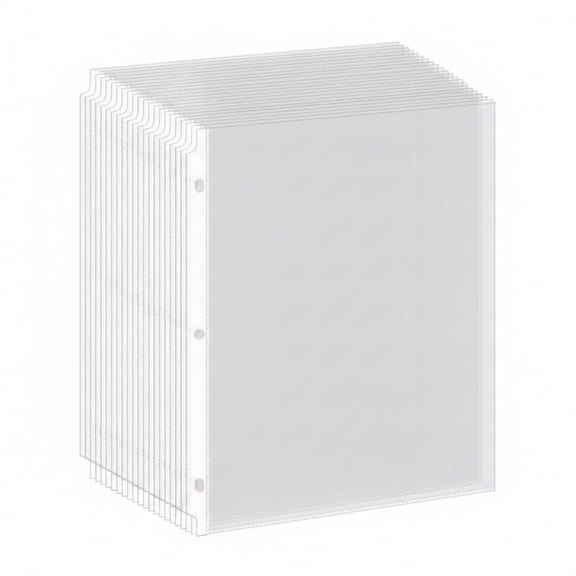 Clear 5.5 x 8.5 Inch Heavyweight Sheet Protectors, Top Loading Plastic Sleeves for Mini 3 Ring Binders, Acid Free Page Protectors for Documents Photos Playbills, 60 Pack, Clear