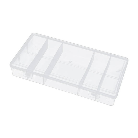 Clear 5 Compartment Eyelash Extension Storage Box Makeup Tool Organizer