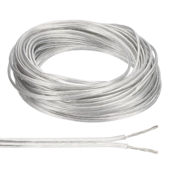 Clear 50Ft 18/2 PVC Covered Electrical Wire