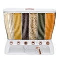 thumbnail image 1 of Modern Clear Six-grid Dry Food Dispenser Rice Dispenser W/Rice Hopper Storage, 1 of 12