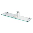 , Clear 6" L x 27" W, Rectangle Floating Glass Shelf Kit, 6" x 27