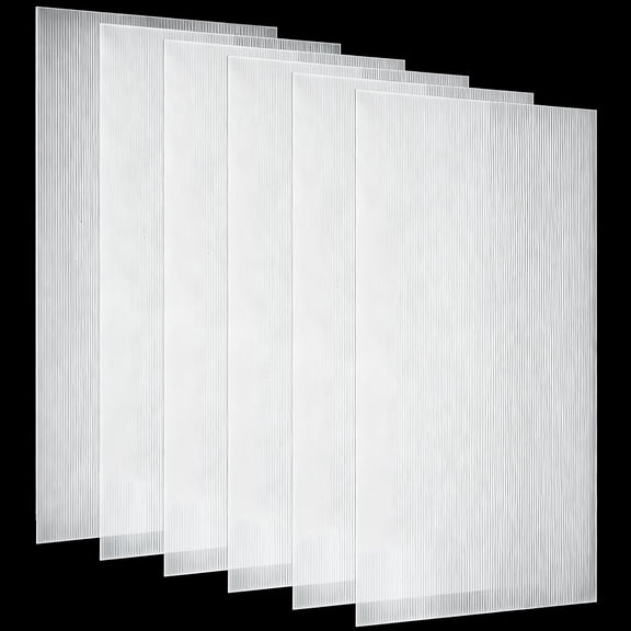Clear 6 Pack Polycarbonate Fluorescent Light Diffuser Panels For 2x4ft Drop Ceiling Fixtures