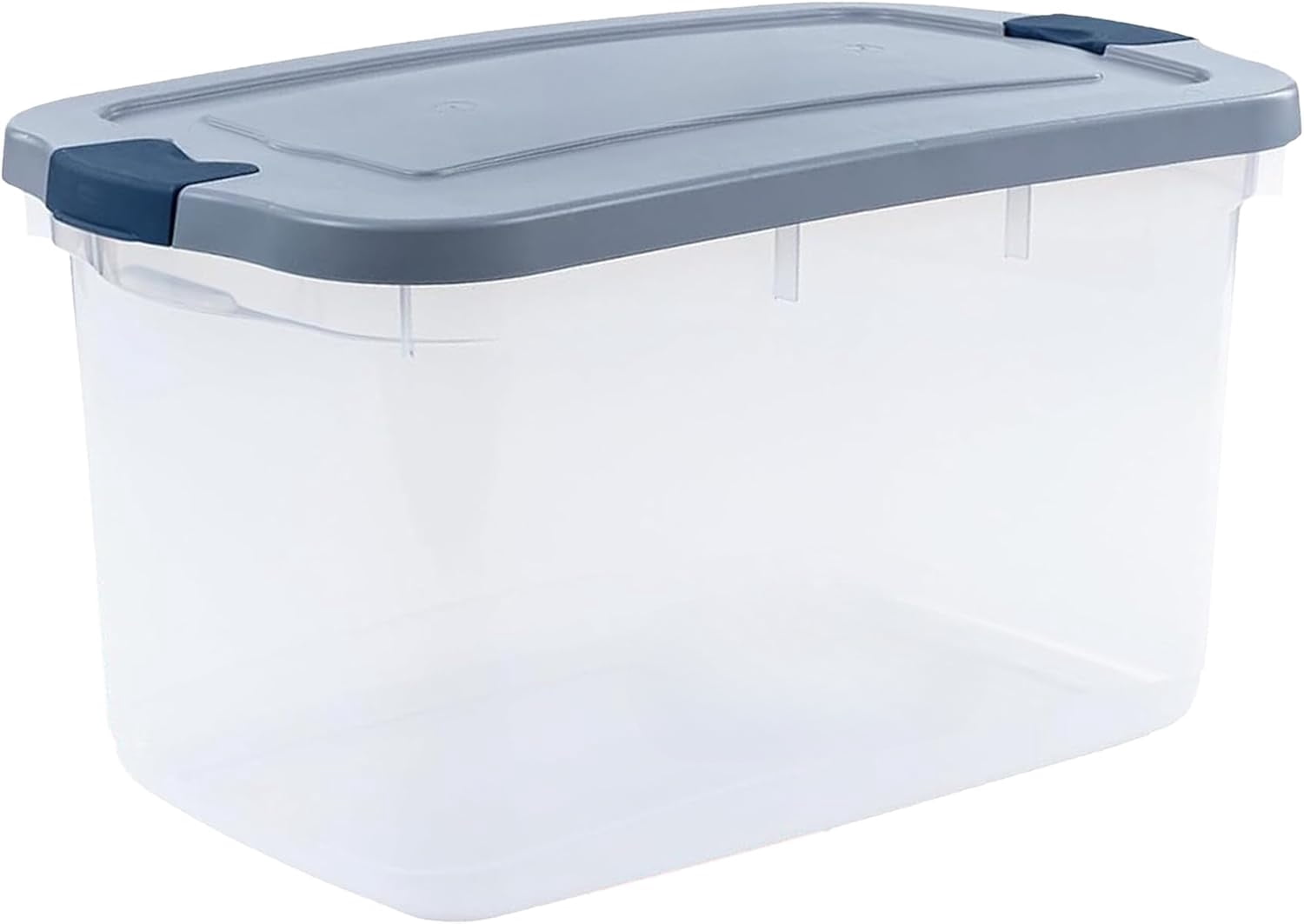 Clear 66 Qt/16.5 Gal Storage Containers, Pack of 4 with Latching Grey ...