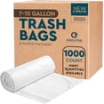 thumbnail image 1 of Clear 7-10 Gallon Trash Bags, 1,000 Bulk Pack - Medium Size Garbage Bin Liners for Office, Bedroom and Kitchen Wastebasket Cans - by Executive Collection, 1 of 4