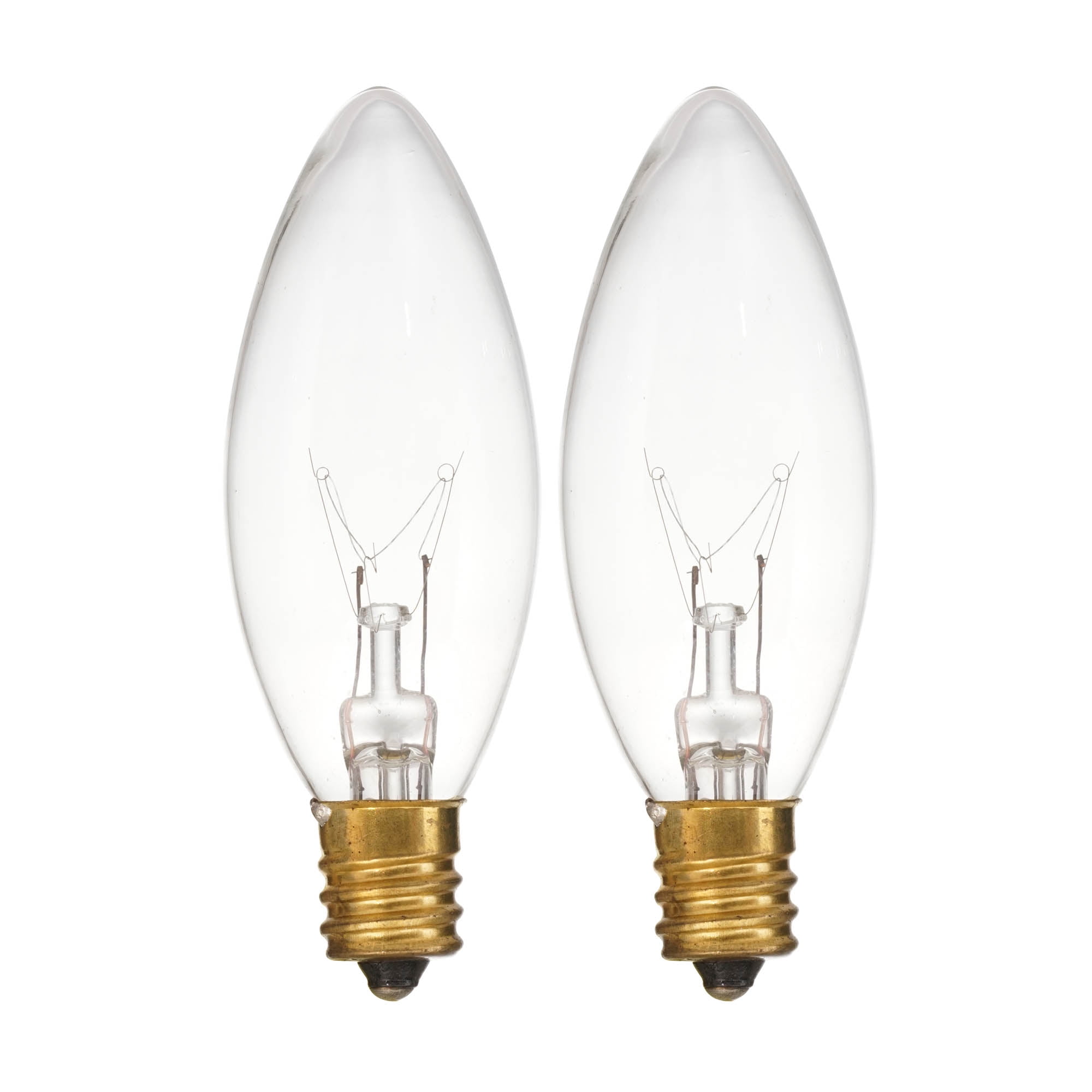 Clear 7Watt Incandescent Candelabra Christmas Bulbs, 2 Count, by