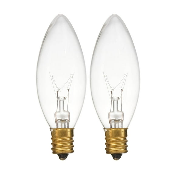 Clear 7-Watt Incandescent Candelabra Christmas Bulbs, 2 Count, by Holiday Time