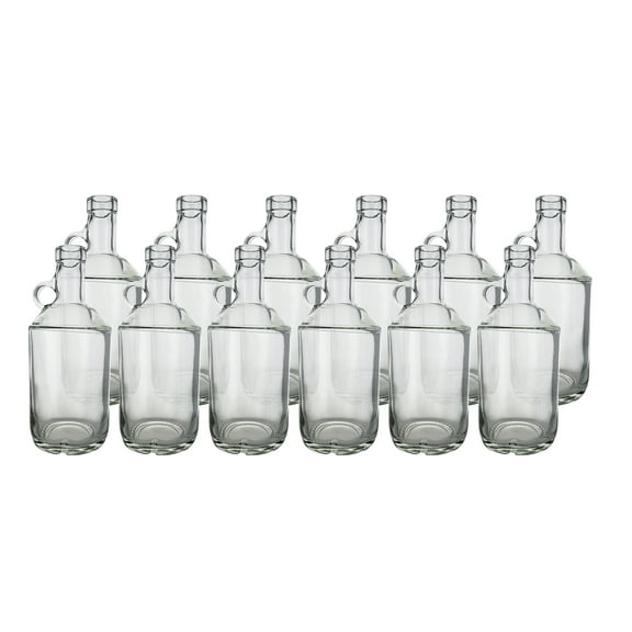 Clear 750ml Moonshine Bottle Single (21.5mm Cork Finish) 12 Count