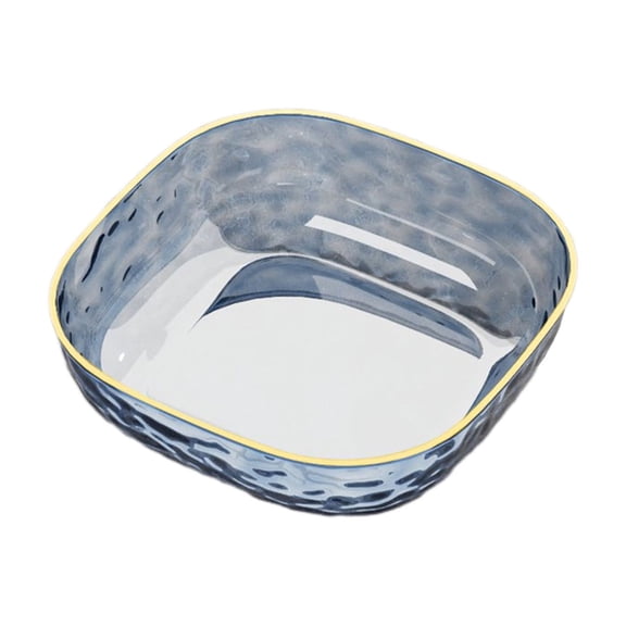 Mouliraty Clear 9.4 Inch Kitchen Serving Tray For Party Versatile Fruit Snack And Salad Platter Fruit Bowl Living Room Dried Fruit Bowl