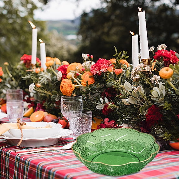 Clear 9.6 Inch Fruit Salad Platter, Versatile Plastic Serving Tray for Snacks, Dried Fruit, and Party Entertaining