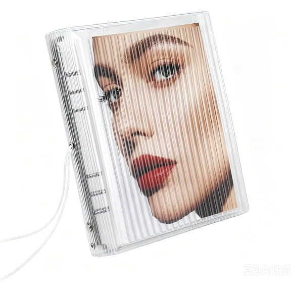 Clear A5 6-Ring Binder, Hard Cover PVC Refillable Notebook with Detachable Panels & 4 Built-in Pockets, 1.2" Round Rings Fits 225 Sheets of 5.8" x 8.3" Inserts, A5 Loose Leaf Organizer
