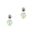 thumbnail image 1 of Clear AB Crystal Heart - Black Crystal Paw Earrings, 1 of 1