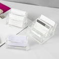 thumbnail image 1 of Clear ABS Business Card Holder, 2 Tier Desk Display Stand For Office Reception, 4.21 X 2.59 X 2.55 In, 1 of 7