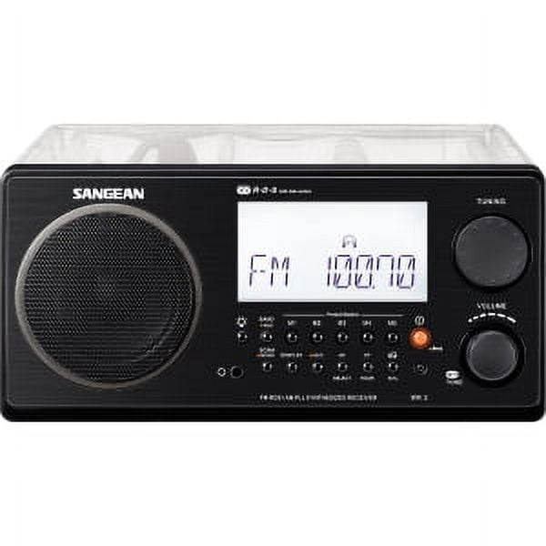 Sangean WR-2CL, Clear AM/FM Table Top Radio with Portable Clock ...