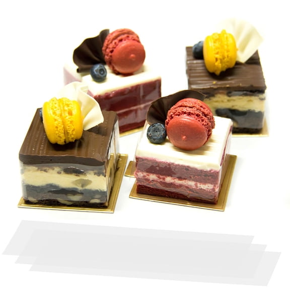 Clear Acetate Sheets Cake Wraps, Pack of 1000 Sheets - 2" x 9-3/4"