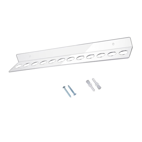 Clear Acrylic 12 Slot Wall Mounted Scissor Rack Craft Storage Solution
