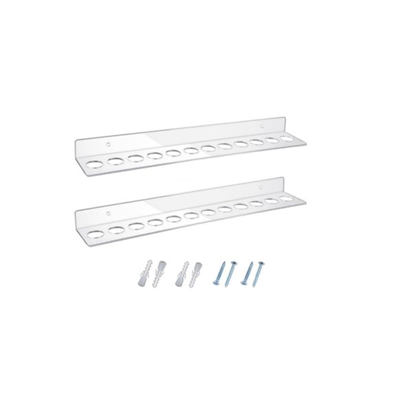 Clear Acrylic 12 Slot Wall Mounted Scissor Rack Craft Storage Solution