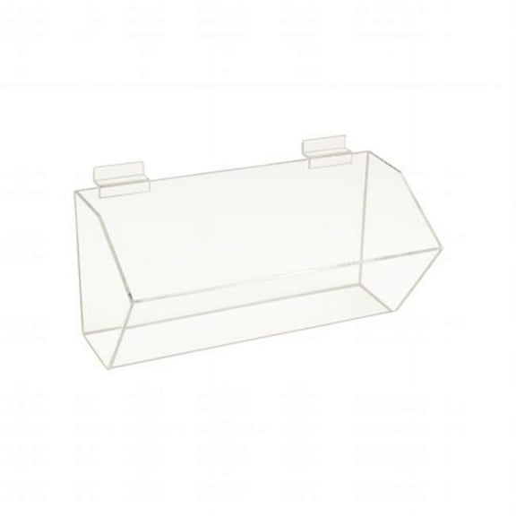 Clear Acrylic 12 in. L x 6 in. H Dump Bin for Slatwall (Pack of 8)