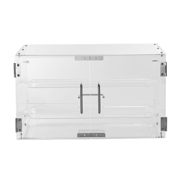 Clear Acrylic 2-Tier Bakery Display Case for Countertop, Showcase Donuts, Muffins, Cookies with Removable Shelves