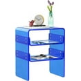 thumbnail image 1 of Clear Acrylic 3-Tier End Table/Nightstand – Sleek Bedside Storage with Durable Design, Perfect for Bedrooms, Living Rooms, or Modern Interiors – Ideal as a Bedside Table or Sofa Side Piece (Blue), 1 of 14