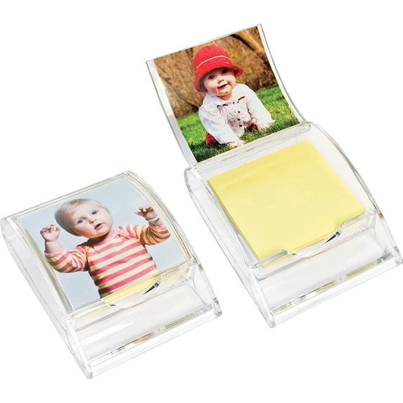 Clear Acrylic 3" x 3" Photo Sticky Note Holder - Pack of 12