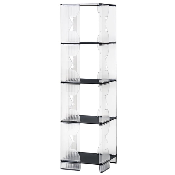 Clear Acrylic 4-Cube Bookshelf Storage Organizer, Standard