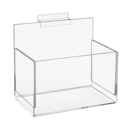 Clear Acrylic 8 in. W x 7 in. H x 5 in. DSingle Hosiery Bin for Slatwall (Pack of 8)