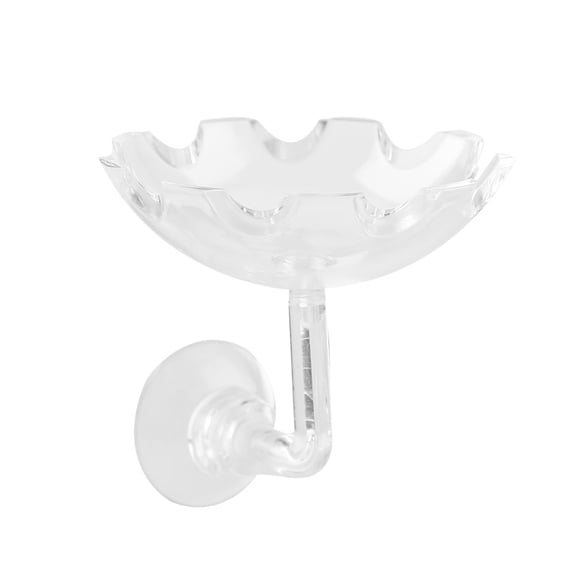 Clear Acrylic Aquarium Shrimp Feeding Dish Suspended Fish Tank Feeder Bowl Tray with Suction Cup (3.5 inches / 9 cm)