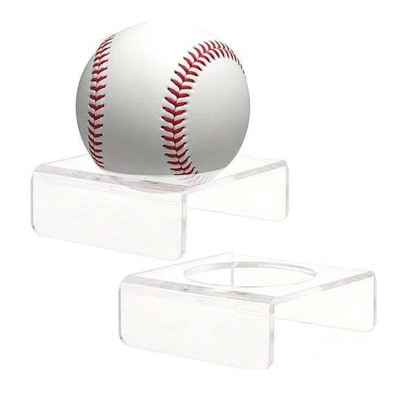 Clear Acrylic Ball Display Stand - Sports Miniature Holder for Basketball, Soccer, Volleyball Decoration, Secure Support for Collectibles & Ornaments