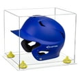 thumbnail image 1 of Clear Acrylic Baseball Batting Helmet Display Case with Yellow Risers and Clear Base (A012-YR), 1 of 2